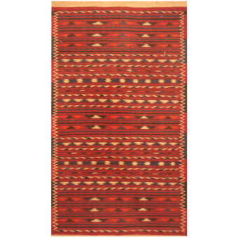 Afghan Hand-woven Wool Kilim (3'8 x 6'5)