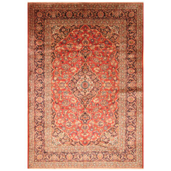 Persian Hand-knotted Kashan Wool Rug (8'7 x 12')