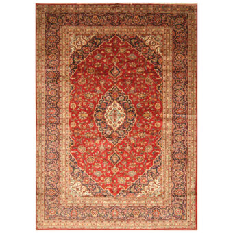 Persian Hand-knotted Kashan Wool Rug (8'2 x 11'6)