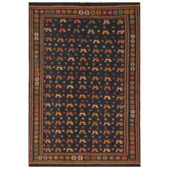 Persian Hand-woven Soumak Wool Kilim (3'1 x 4'4)
