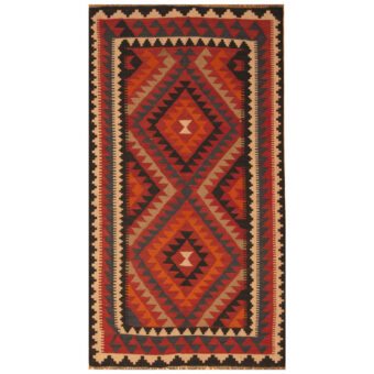 Afghan Hand-woven Mimana Wool Kilim (3'5 x 6'4)