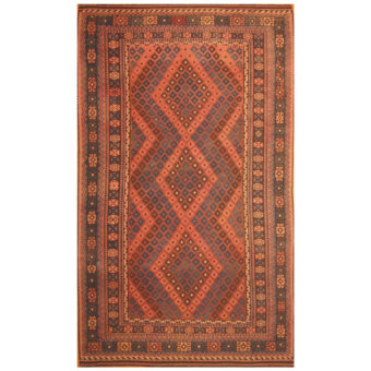 Afghan Hand-woven Mimana Wool Kilim (8'2 x 13'6)