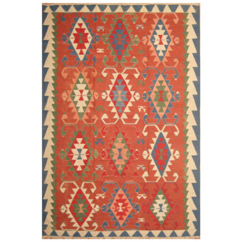 Turkish Hand-woven Anatolia Wool Kilim (8'9 x 13'1)