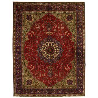 persian Hand-knotted Tabriz Wool Rug (9'8 x 12'8)