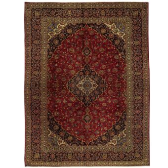 Persian Hand-knotted Kashan Wool Rug (9'11 x 13'4)