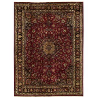 Persian Hand-knotted Mashad Wool Rug (9'10 x 13'6)