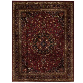 Persian Hand-knotted Mashad Wool Rug (9'6 x 12'6)