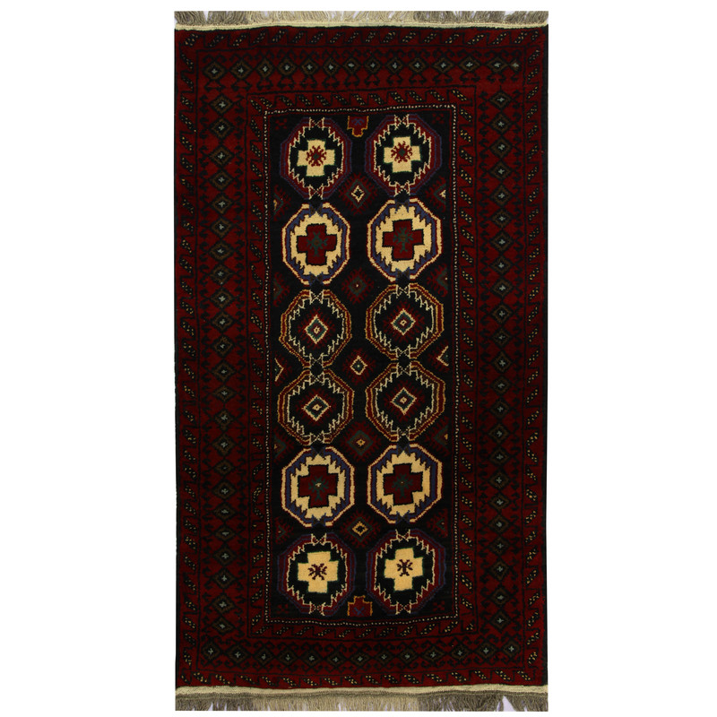 Persian Hand-knotted Tribal Balouchi Wool Runner (3'3 x 5'9)