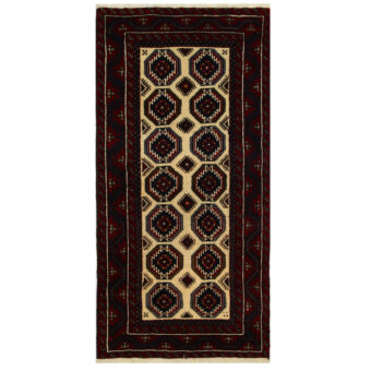 Persian Hand-knotted Tribal Balouchi Wool Runner (3'1 x 6'4)