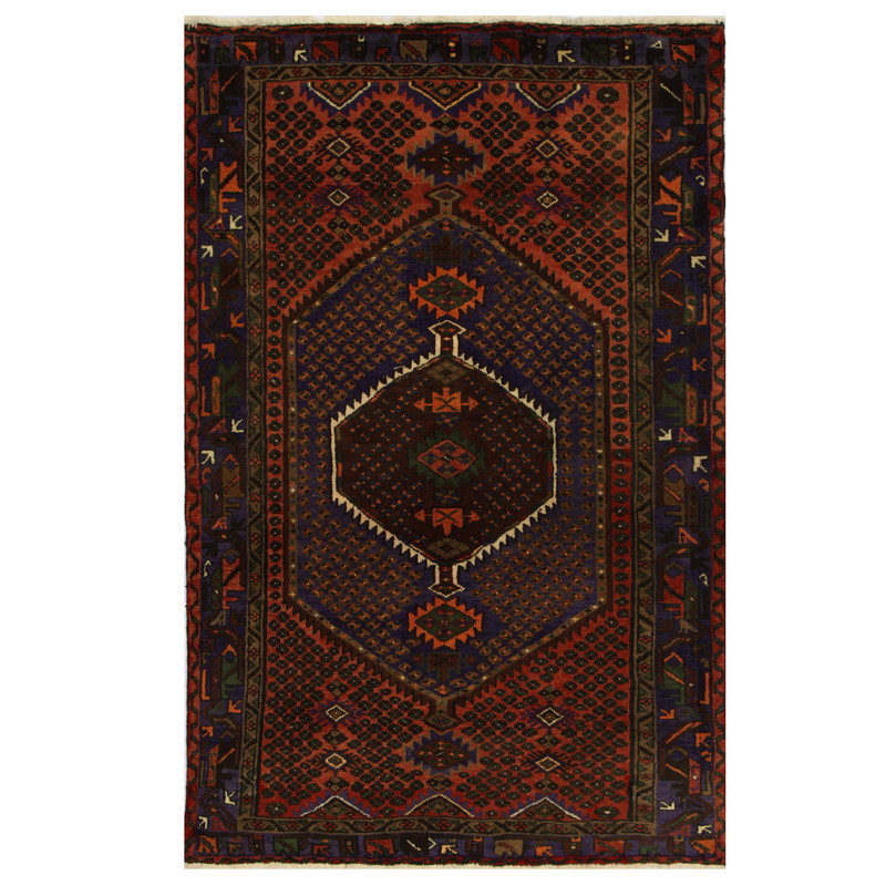 Persian Hand-knotted Tribal Balouchi Wool Rug (4'4 x 6'8)