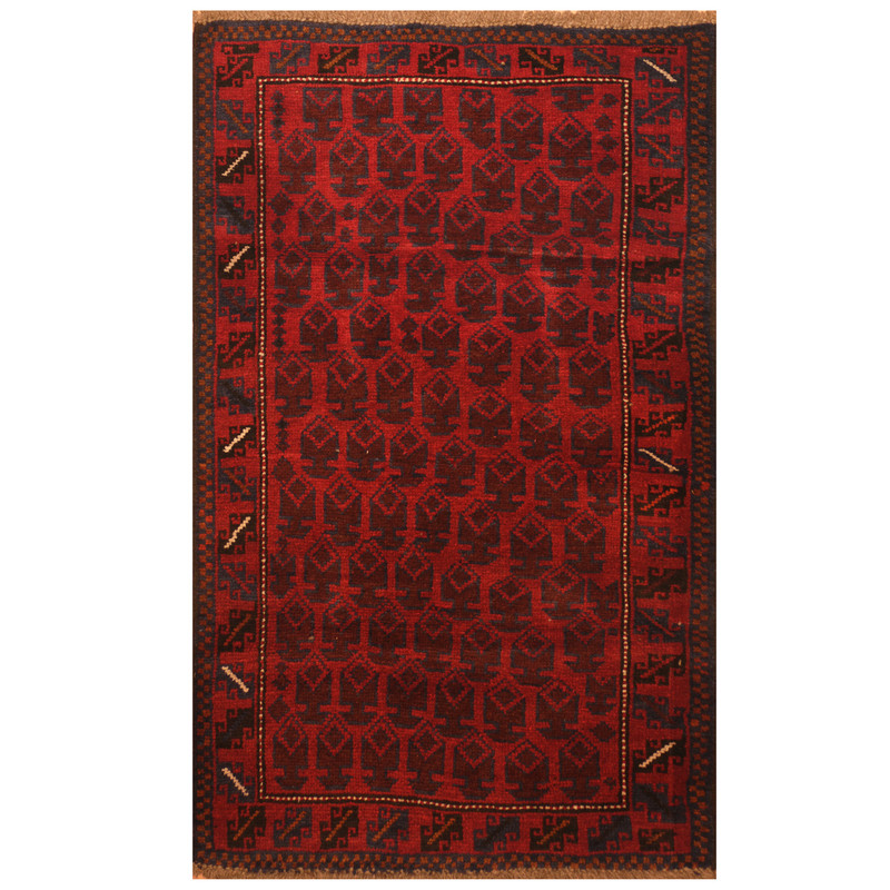 Afghan Hand-knotted Tribal Balouchi Wool Rug (2'11 x 4'9)