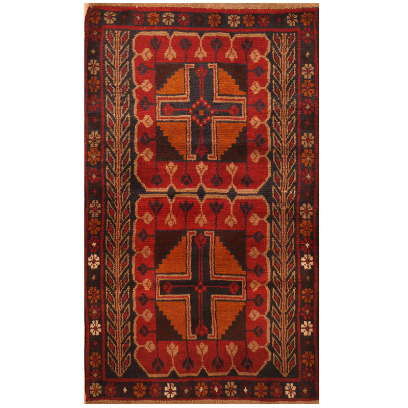 Afghan Hand-knotted Tribal Balouchi Wool Rug (2'9 x 4'7)