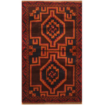 Afghan Hand-knotted Tribal Balouchi Wool Rug (2'8 x 4'5)
