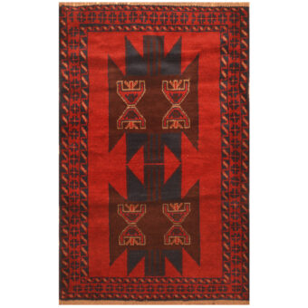 Afghan Hand-knotted Tribal Balouchi Wool Rug (3' x 4'7)