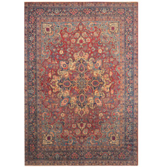 Persian Hand-knotted Antique 1920's Mashad Wool Rug (10'10 x 15'6)