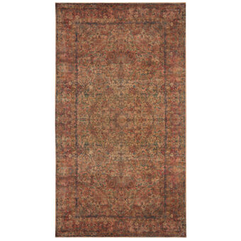Persian Hand-knotted Antique 1920's Kerman Wool Runner (9'10 x 18')