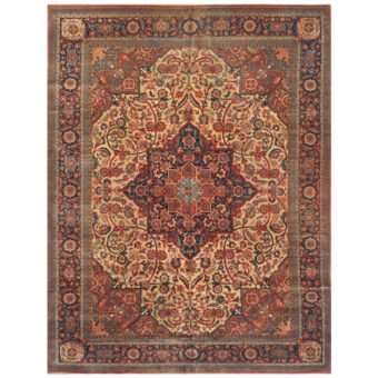 Persian Hand-knotted Antique 1940's Farahan Wool Rug (9'1 x 11'10)