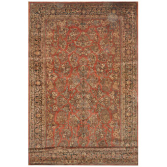 Persian Hand-knotted Antique 1920's Sarouk Wool Rug (10'4 x 19'3)