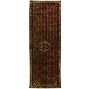 Persian Hand-knotted Hamadan Wool Runner (3'9 x 10'4)