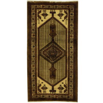 Persian Hand-knotted Tribal Hamadan Wool Rug (3'8 x 7'4)