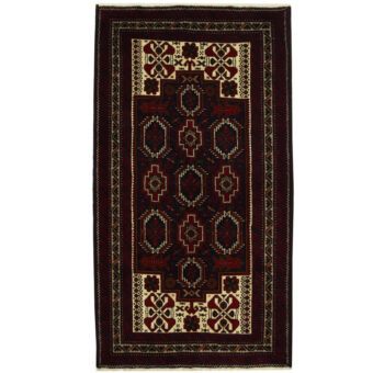 Persian Hand-knotted Balouchi Wool Runner (3'7 x 6'9)
