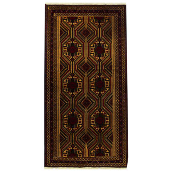 Persian Hand-knotted Tribal Balouchi Wool Runner (2'11 x 5'8)