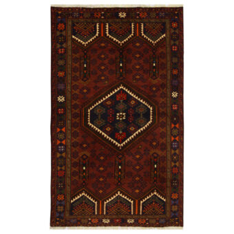 Persian Hand-knotted Tribal Hamadan Wool Rug (4'3 x 6'9)