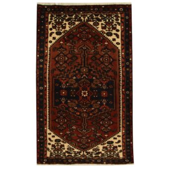 Persian Hand-knotted Tribal Hamadan Wool Rug (4'3 x 6'11)