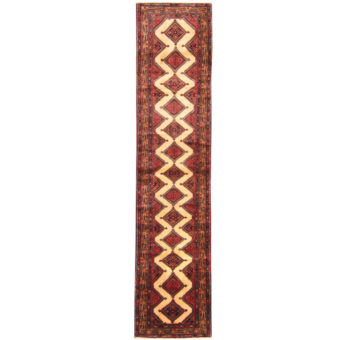 Persian Hand-Knotted Tribal Hamadan Wool Runner (2'9 x 12'6)