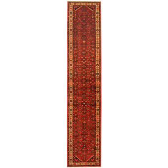 Persian Hand-Knotted Tribal Hamadan Wool Runner (2'8 x 13'3)