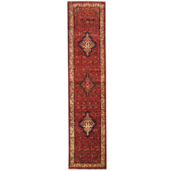 Persian Hand-Knotted Tribal Hamadan Wool Runner (2'10 x 12'6)