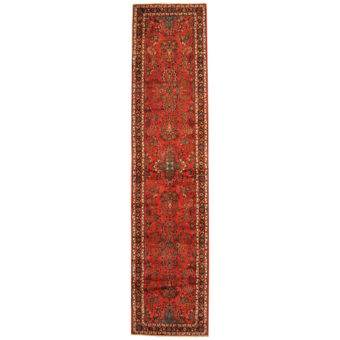Persian Hand-Knotted Tribal Hamadan Wool Runner (2'10 x 12'4)