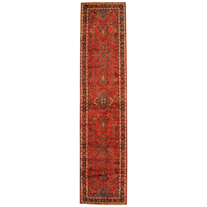 Persian Hand-Knotted Tribal Hamadan Wool Runner (2'10 x 12'4)