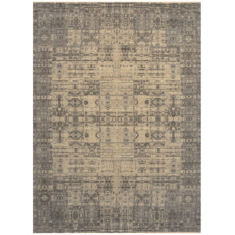 Indo Hand-knotted Erased Wool & Silk Rug (9' x 12')