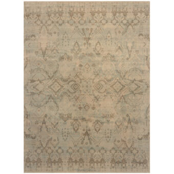 Indo Hand-knotted Erased Wool & Silk Rug (9' x 12')