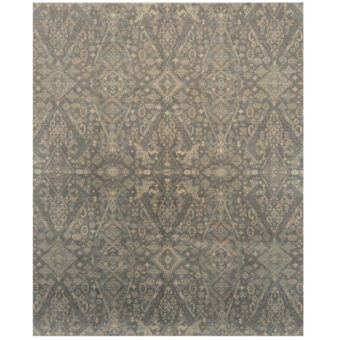 Indo Hand-knotted Erased Wool & Silk Rug (8' x 10')