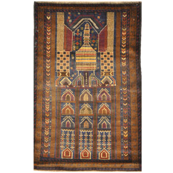 Afghan Hand-knotted Tribal Balouchi Wool Rug (2'10 x 4'5)
