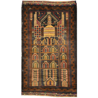Afghan Hand-knotted Balouchi Wool Rug (2'9 x 4'10)