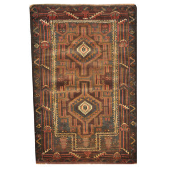 Afghan Hand-knotted Balouchi Wool Rug (2'7 x 4'5)