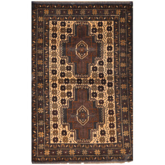 Afghan Hand-knotted Tribal Balouchi Wool Rug (2'9 x 4'4)
