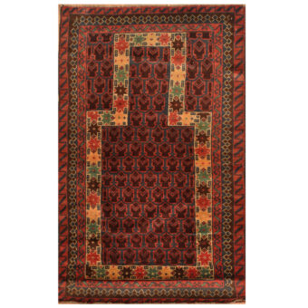 Afghan Hand-knotted Tribal Balouchi Wool Rug (2'9 x 4'7)