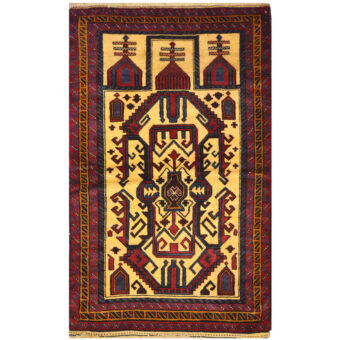 Afghan Hand-knotted Tribal Balouchi Wool Rug (2'10 x 4'7)