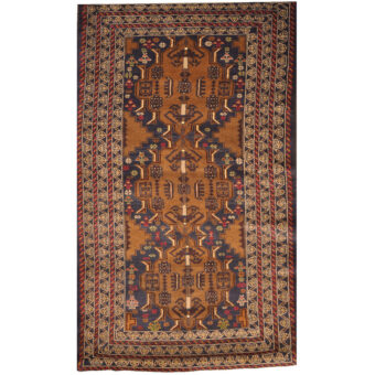 Afghan Hand-knotted Tribal Balouchi Wool Rug (3'8 x 6'2)