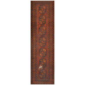 Afghan Hand-knotted Antique 1920's Turkoman Wool Runner (2'9 x 9'9)