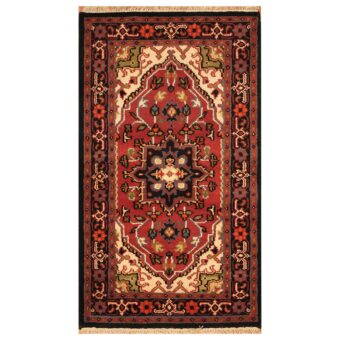 Indo Hand-knotted Tribal Heriz Wool Rug (3' x 5'2)