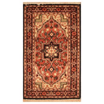 Indo Hand-knotted Tribal Heriz Wool Rug (3'1 x 5')