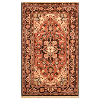 Indo Hand-knotted Heriz Wool Rug (3'1 x 5'1)