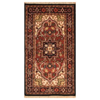 Indo Hand-knotted Heriz Wool Rug (2'10 x 5'2)