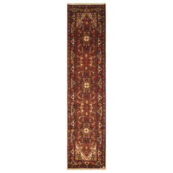 Indo Hand-knotted Heriz Wool Runner (2'5 x 10'10)