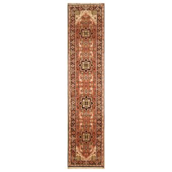 Indo Hand-knotted Heriz Wool Runner (2'6 x 11'6)